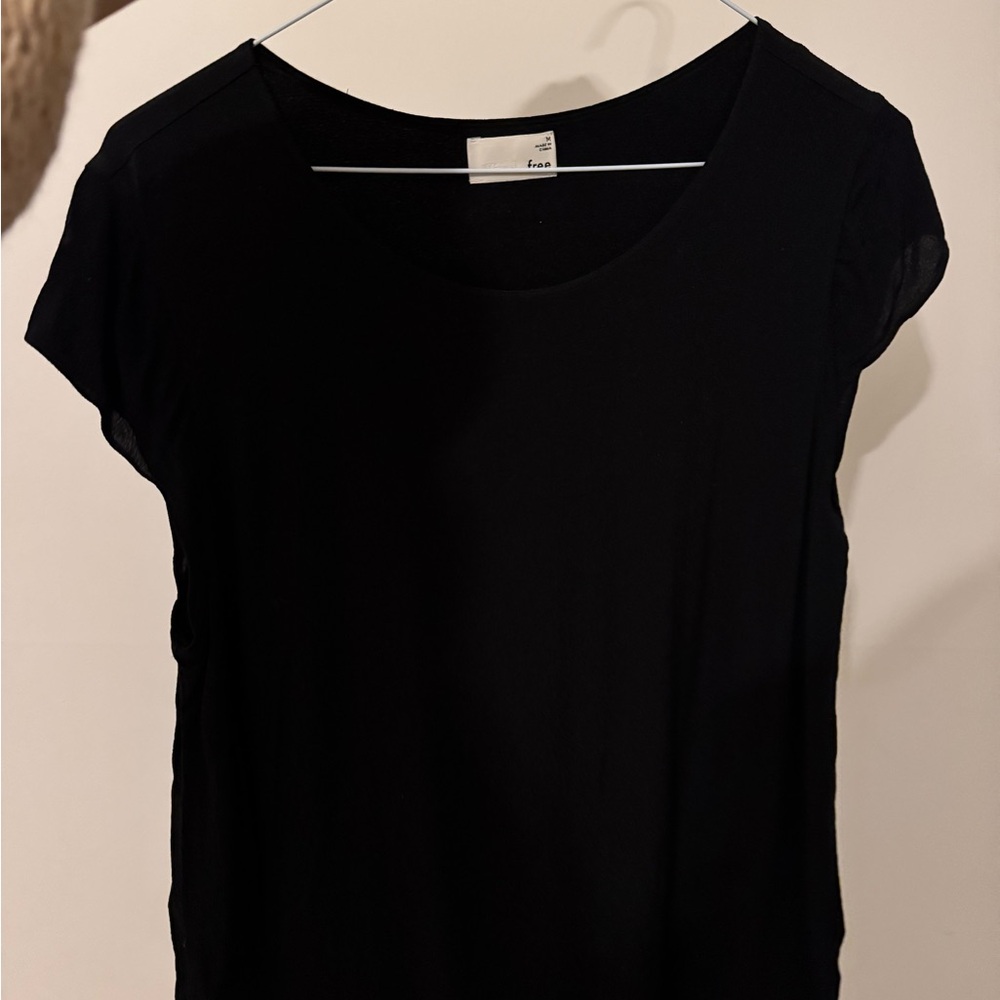 Wilfred Black Cap Sleeve T-Shirt